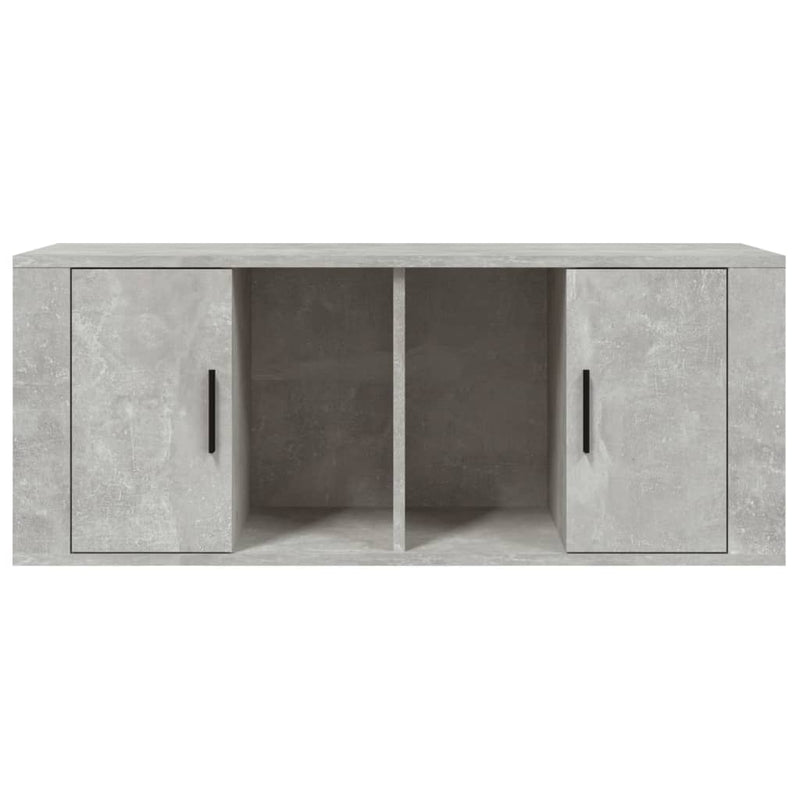 vidaXL TV Cabinet Concrete Grey 100x35x40 cm Engineered Wood