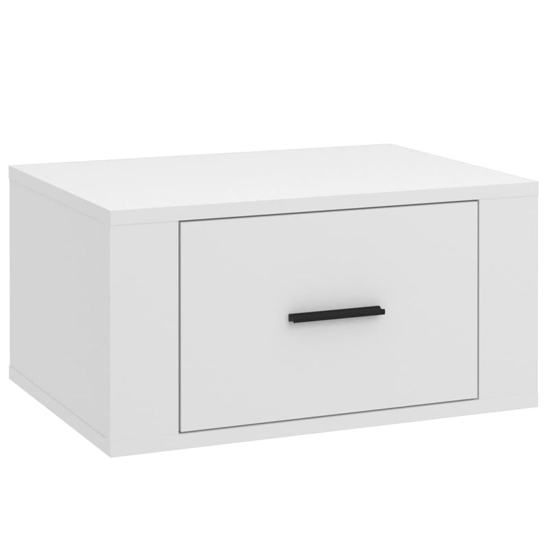 vidaXL Wall-mounted Bedside Cabinet White 50x36x25 cm
