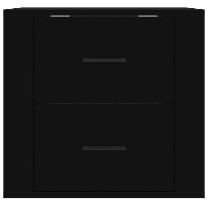 vidaXL Wall-mounted Bedside Cabinet Black 50x36x47 cm