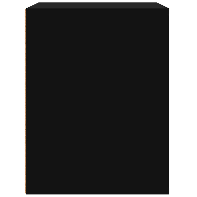 vidaXL Wall-mounted Bedside Cabinet Black 50x36x47 cm