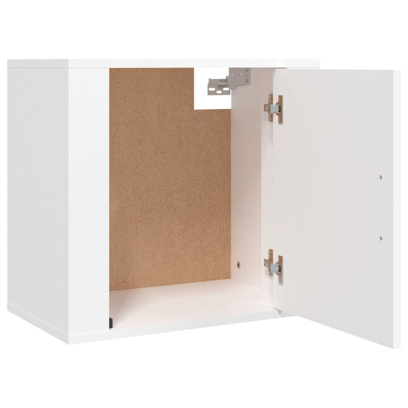 vidaXL Wall-mounted Bedside Cabinet White 50x30x47 cm