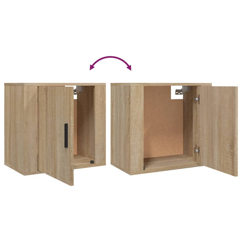 vidaXL Wall-mounted Bedside Cabinets 2 pcs Sonoma Oak 50x30x47 cm
