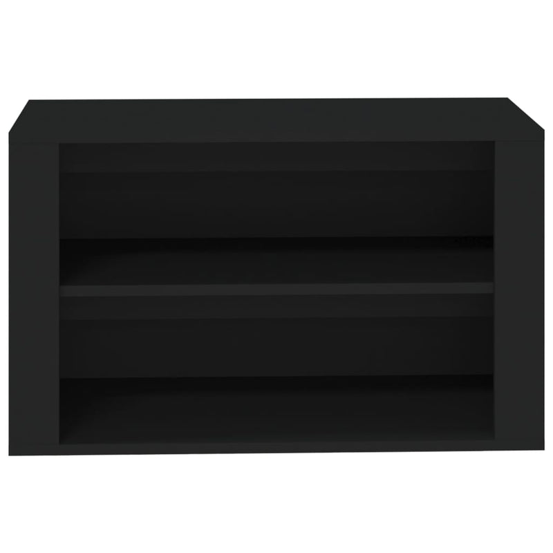 vidaXL Shoe Rack Black 75x35x45 cm Engineered Wood