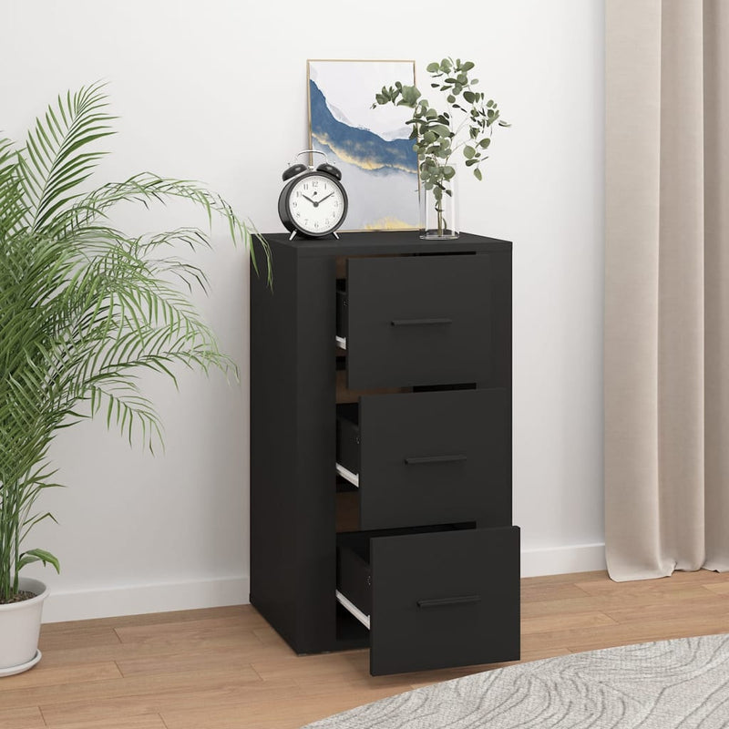 vidaXL Sideboard Black 40x33x70 cm Engineered Wood