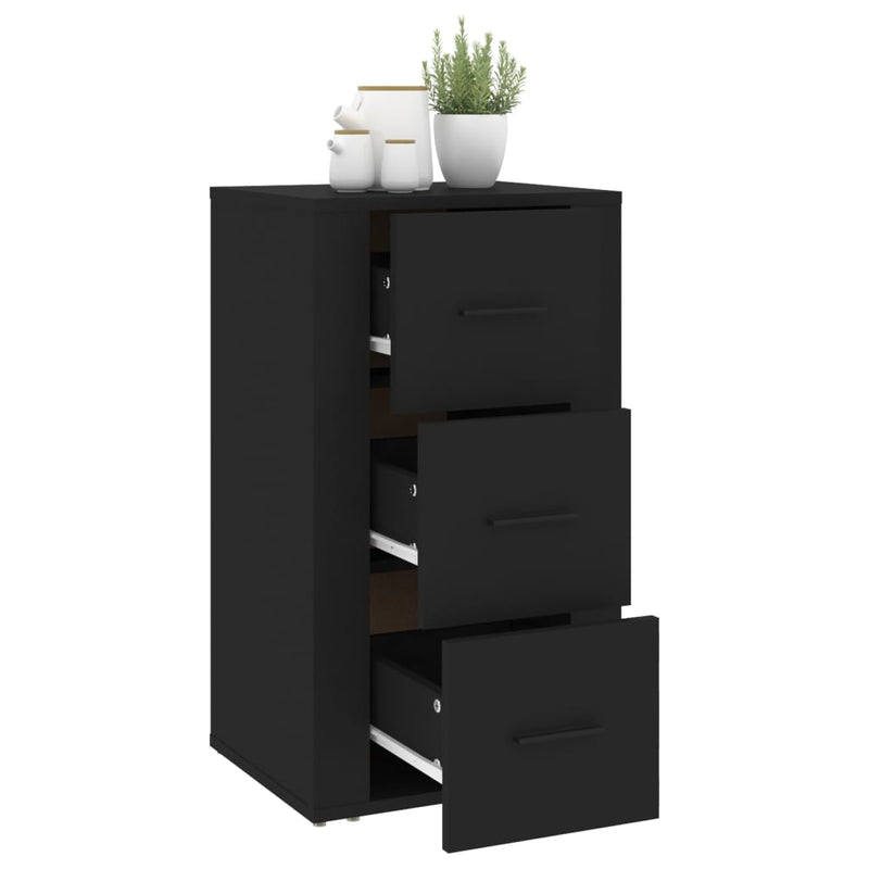 vidaXL Sideboard Black 40x33x70 cm Engineered Wood