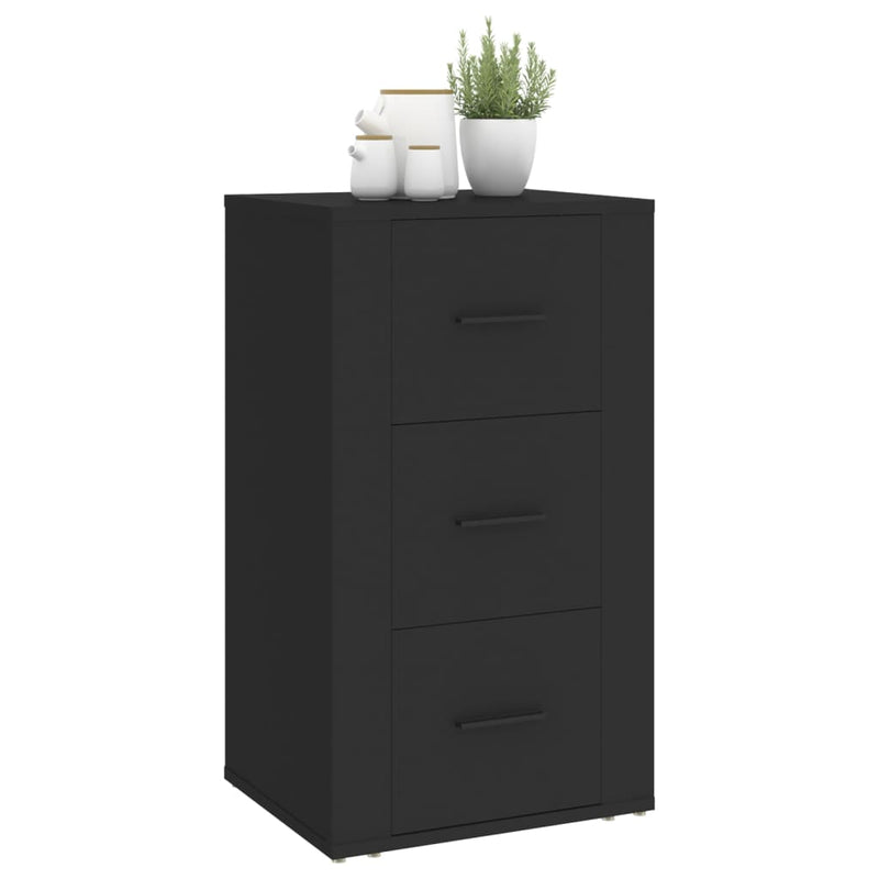 vidaXL Sideboard Black 40x33x70 cm Engineered Wood