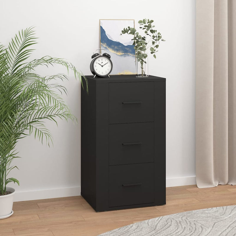 vidaXL Sideboard Black 40x33x70 cm Engineered Wood