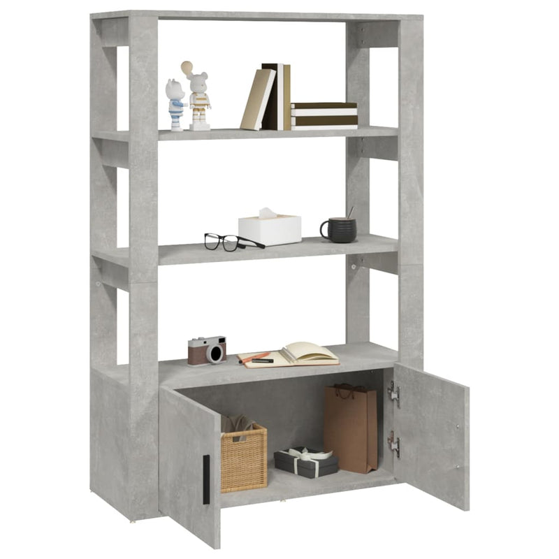 vidaXL Sideboard Concrete Grey 80x30x119.5 cm Engineered Wood
