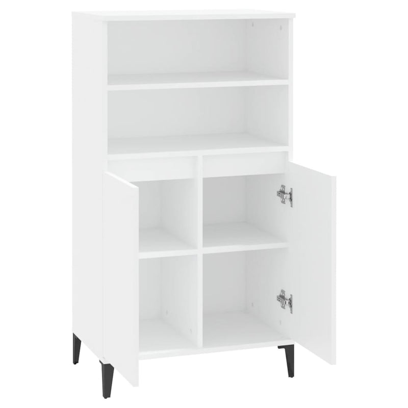 vidaXL Highboard White 60x36x110 cm Engineered Wood
