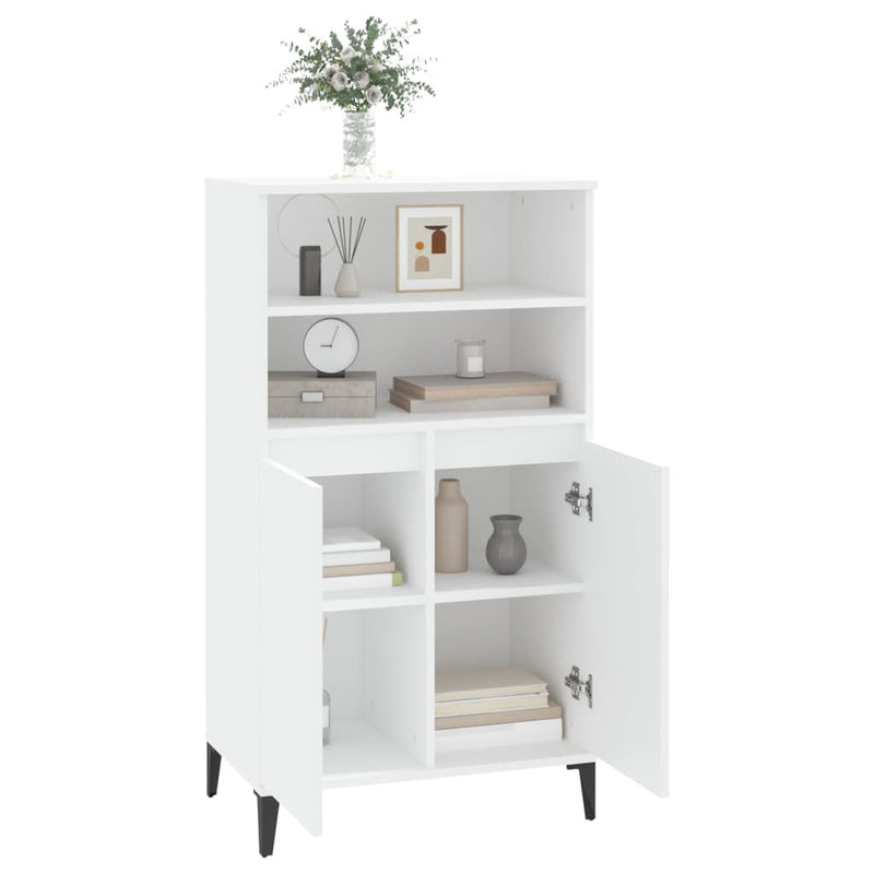 vidaXL Highboard White 60x36x110 cm Engineered Wood