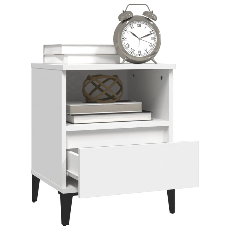 vidaXL Bedside Cabinets 2 pcs White 40x35x50 cm