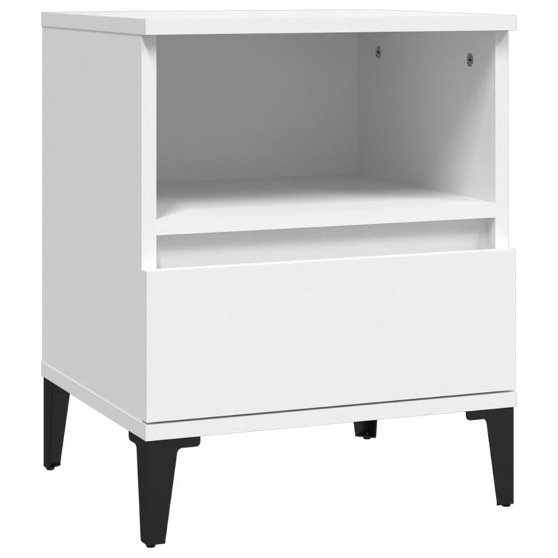 vidaXL Bedside Cabinets 2 pcs White 40x35x50 cm