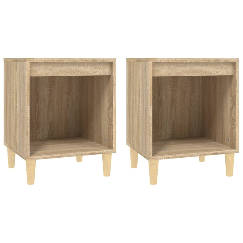 vidaXL Bedside Cabinets 2 pcs Sonoma Oak 40x35x50 cm