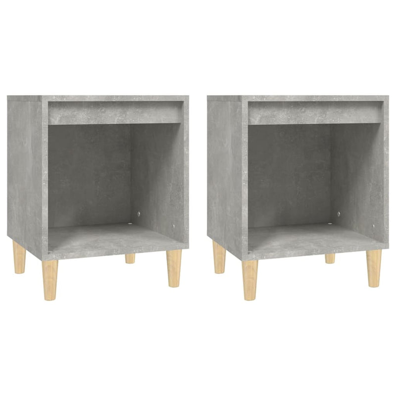 vidaXL Bedside Cabinets 2 pcs Concrete Grey 40x35x50 cm