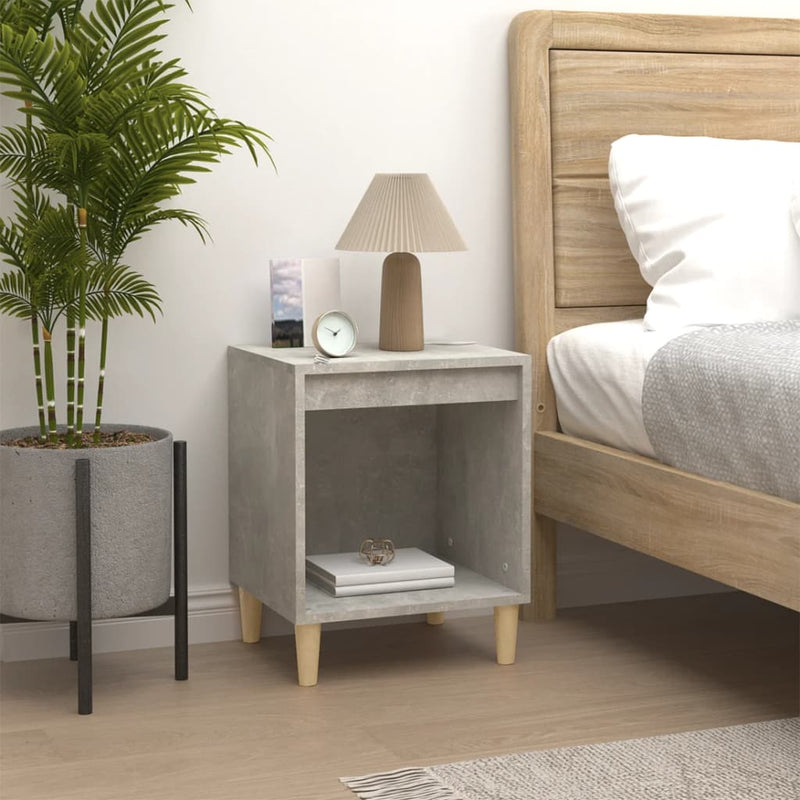 vidaXL Bedside Cabinets 2 pcs Concrete Grey 40x35x50 cm