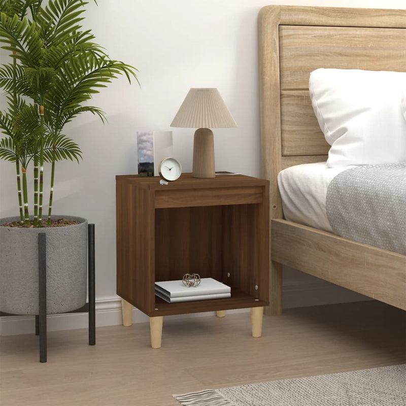vidaXL Bedside Cabinet Brown Oak 40x35x50 cm