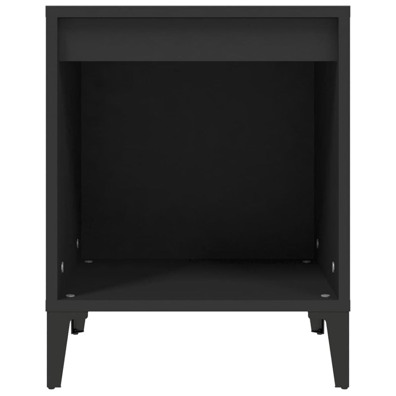 vidaXL Bedside Cabinet Black 40x35x50 cm