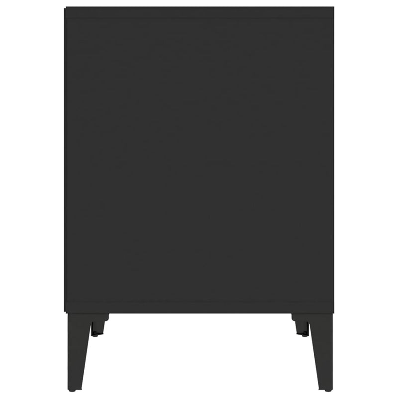 vidaXL Bedside Cabinet Black 40x35x50 cm