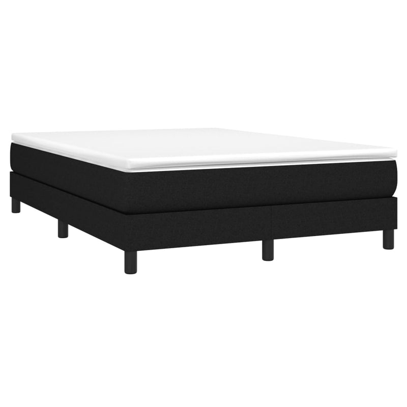 Box Spring Bed Frame Black 137x190 cm Fabric