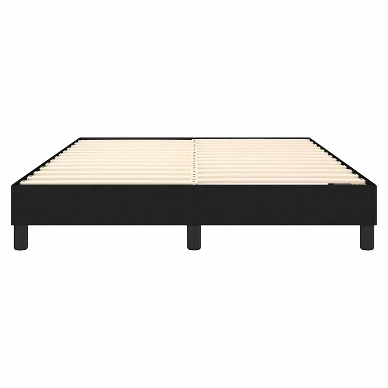 Box Spring Bed Frame Black Full Fabric