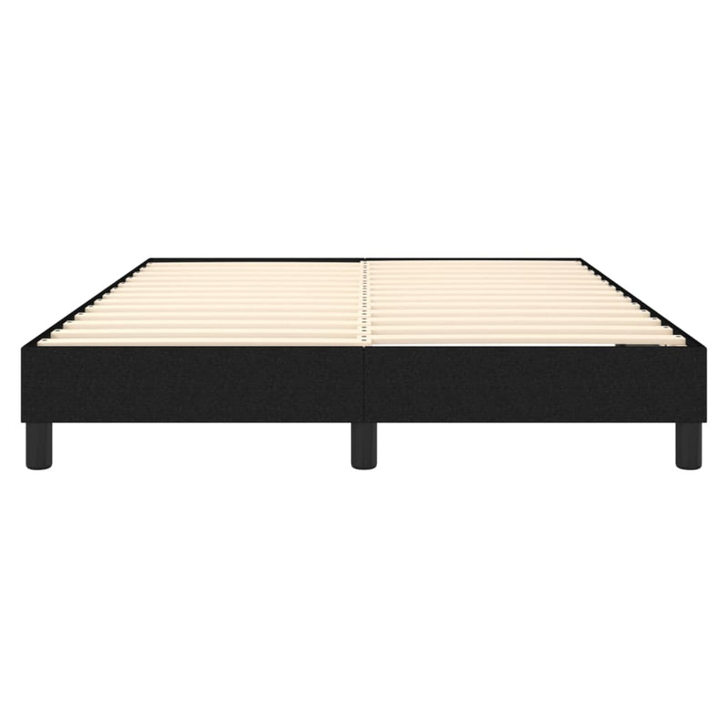 Box Spring Bed Frame Black 137x190 cm Fabric