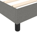 vidaXL Box Spring Bed Frame Dark Grey Queen Fabric