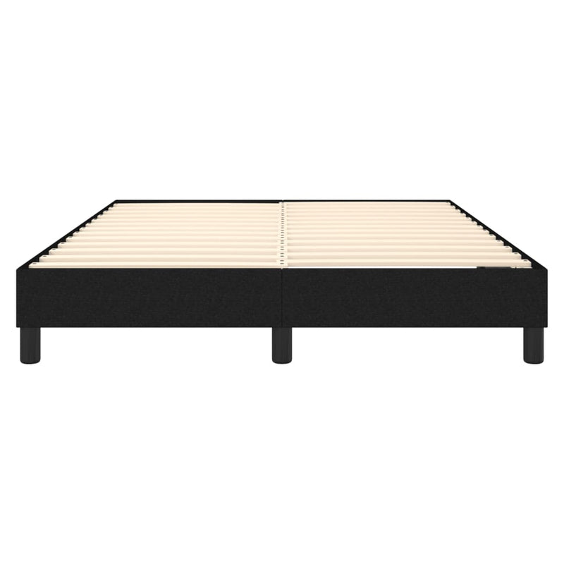 vidaXL Box Spring Bed Frame Black Queen Fabric