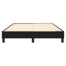 vidaXL Box Spring Bed Frame Black Queen Fabric