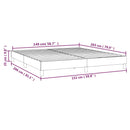 vidaXL Box Spring Bed Frame Black Queen Fabric