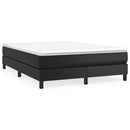vidaXL Box Spring Bed Frame Black Queen Faux Leather