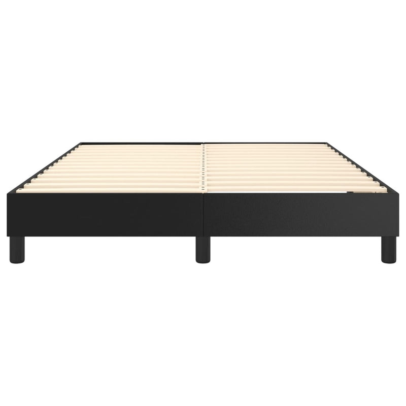 vidaXL Bed Frame without Mattress Black Queen Faux Leather
