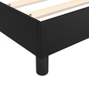 vidaXL Box Spring Bed Frame Black Queen Faux Leather