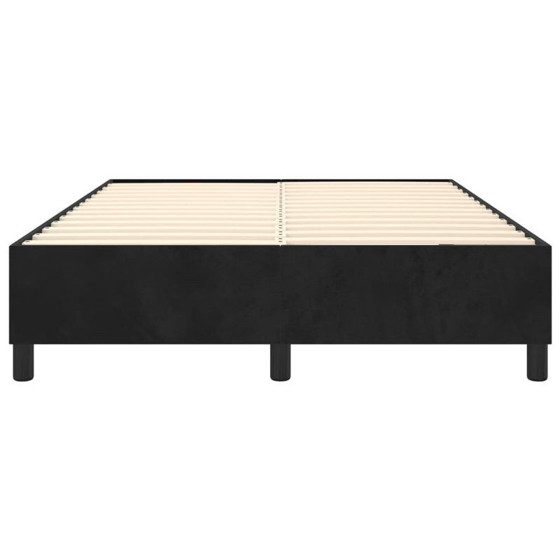 vidaXL Bed Frame without Mattress Black Double Velvet