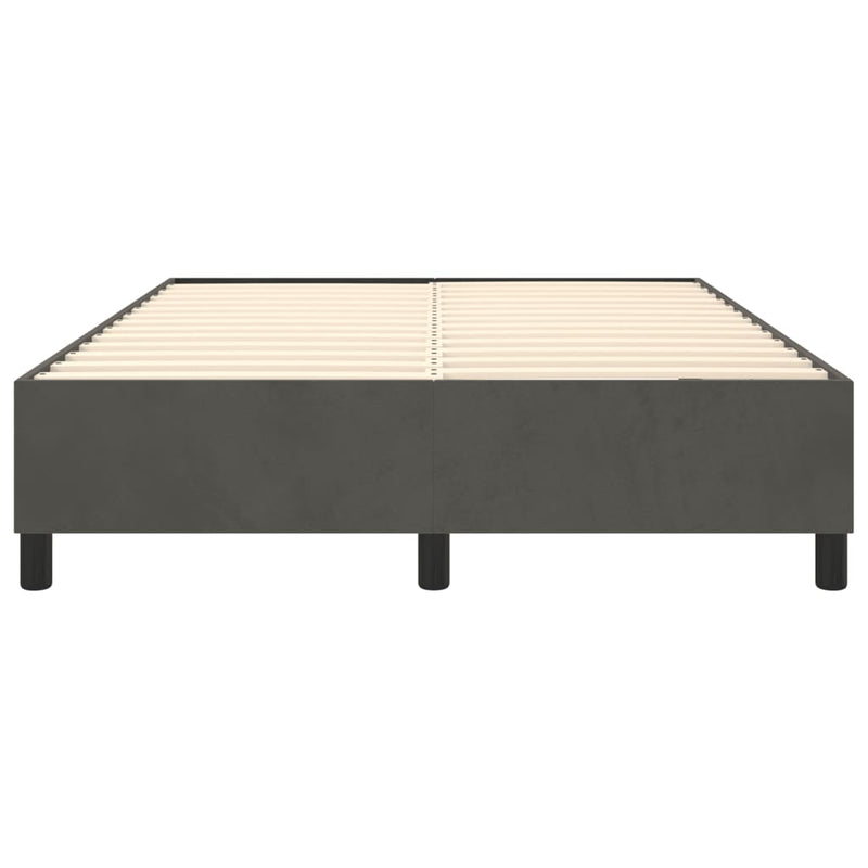 vidaXL Box Spring Bed Frame Dark Grey Queen Velvet