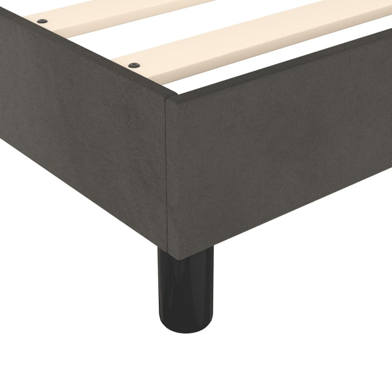 vidaXL Box Spring Bed Frame Dark Grey Queen Velvet