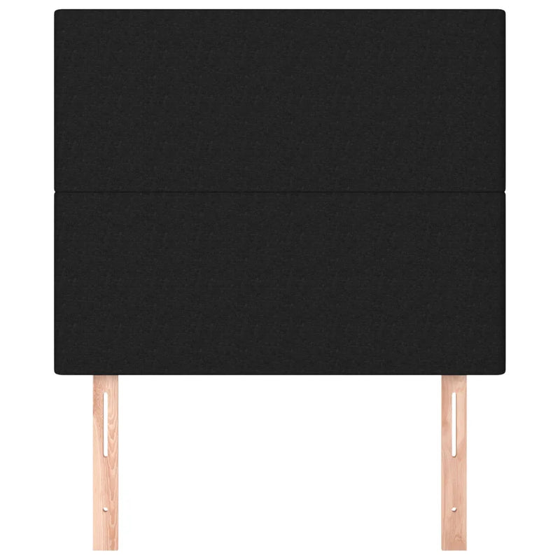 Headboard Black 80x5x118/128 cm Fabric