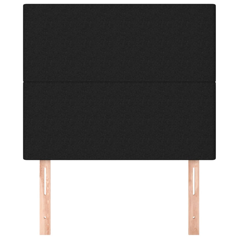 Headboards 2 pcs Black 80 cm Fabric