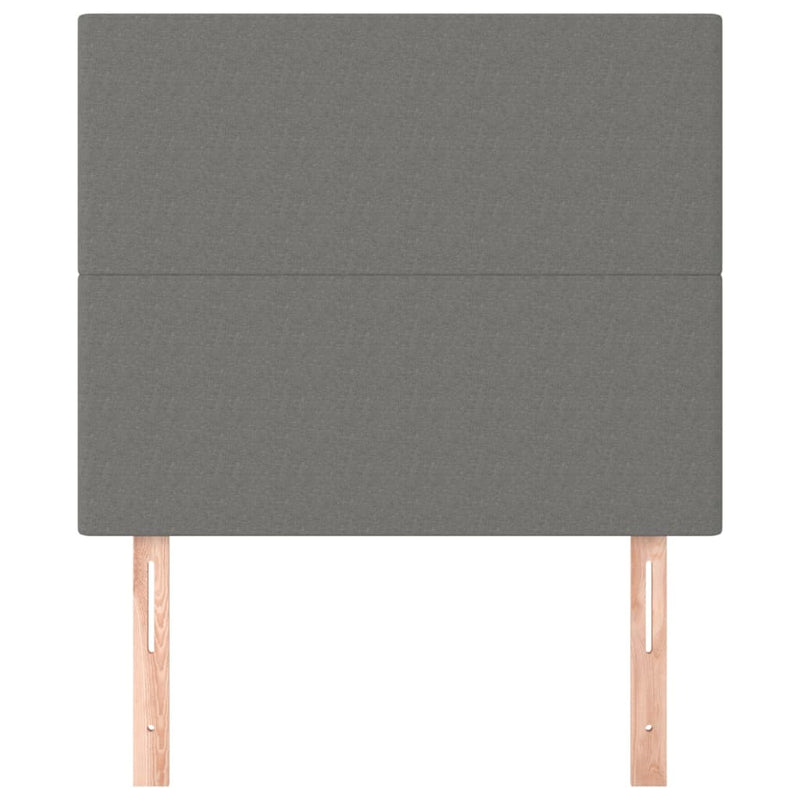 vidaXL Headboard Dark Grey 100x5x118/128 cm Fabric