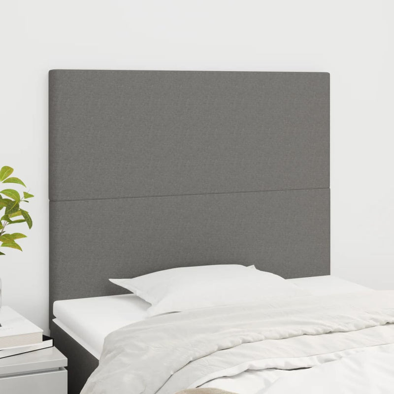 vidaXL Headboard Dark Grey 100x5x118/128 cm Fabric