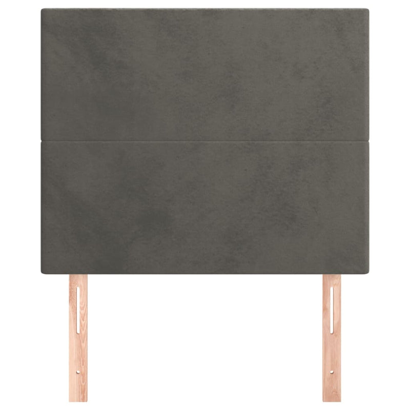 vidaXL Headboard Dark Grey 80x5x118/128 cm Velvet