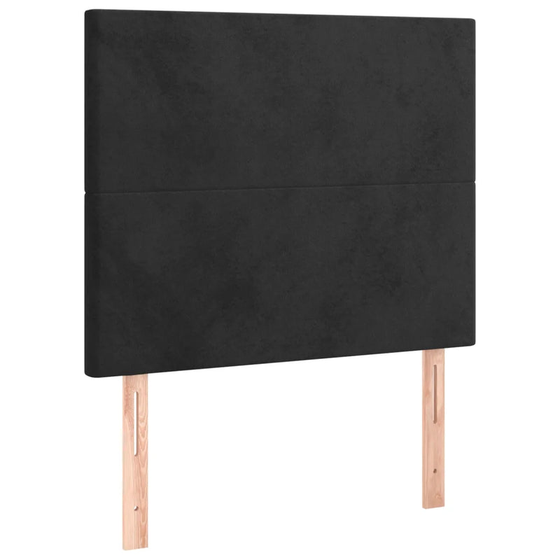 Headboard Black 80x5x118/128 cm Velvet