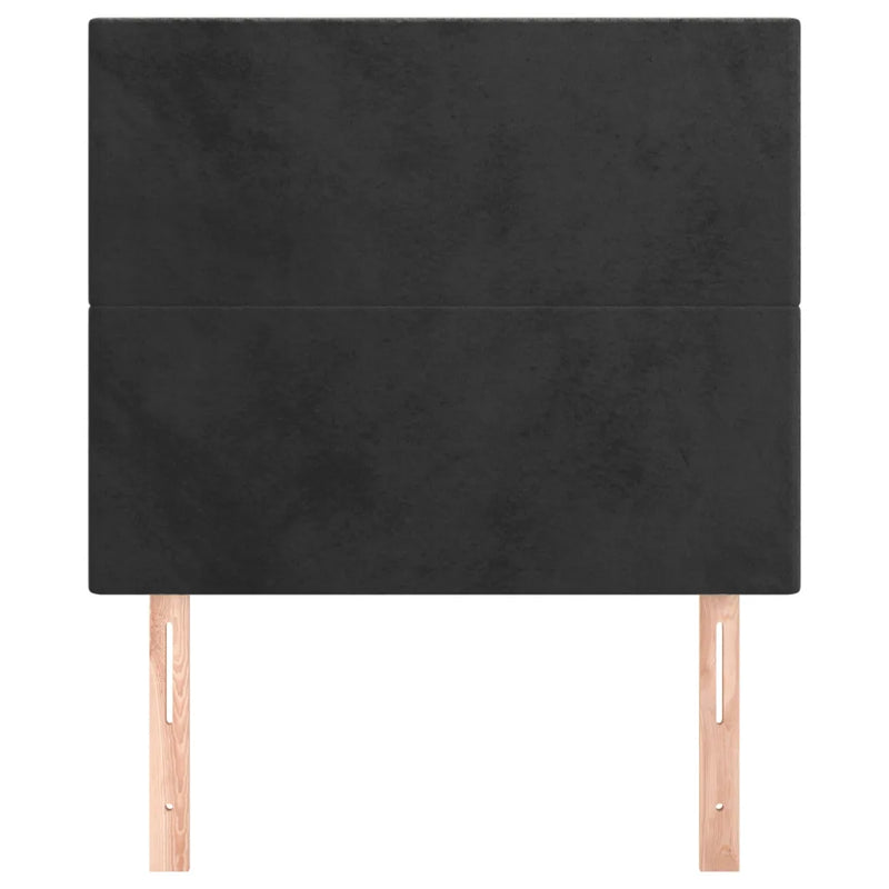 Headboard Black 80x5x118/128 cm Velvet