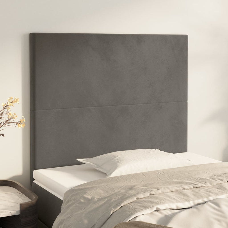 vidaXL Headboard Dark Grey 100x5x118/128 cm Velvet