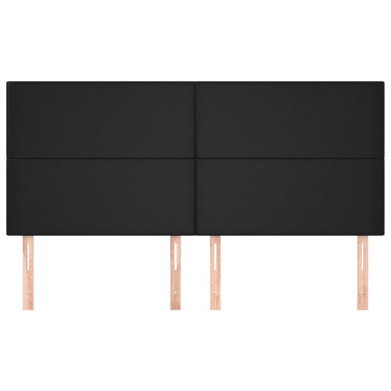 vidaXL Headboard Black 160x5x118/128 cm Faux Leather