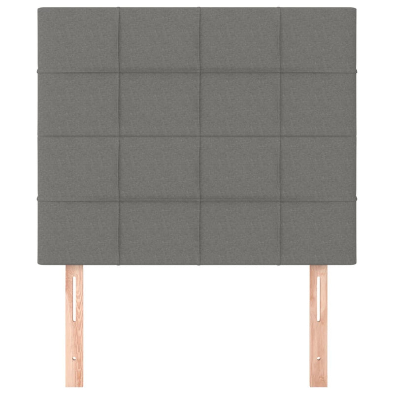 vidaXL Headboard Dark Grey 80x5x118/128 cm Fabric
