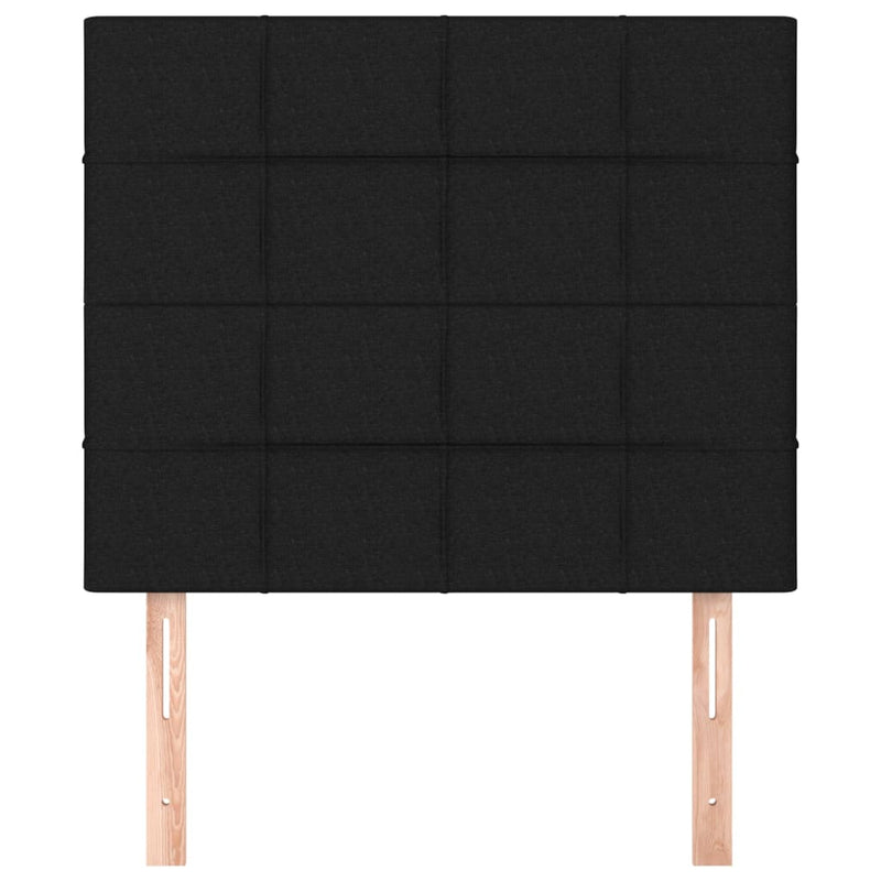 Headboard Black 80x5x118/128 cm Fabric