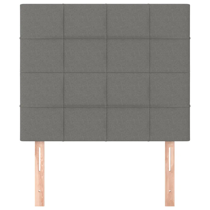 Headboard Dark Grey 100x5x118/128 cm Fabric