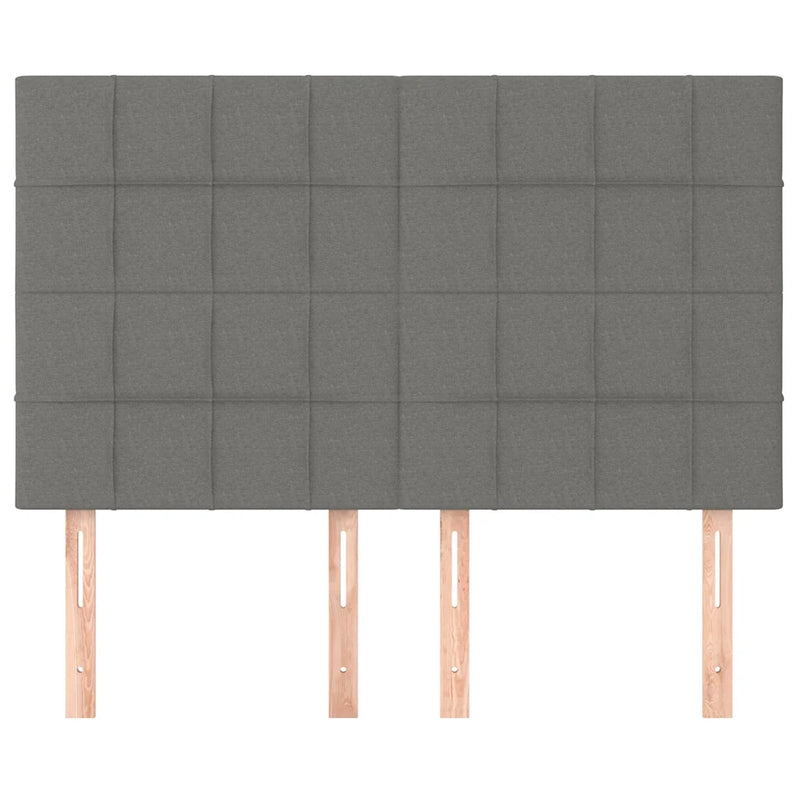 Headboard Dark Grey 144x5x118/128 cm Fabric