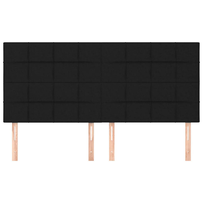 Headboard Black 160x5x118/128 cm Fabric