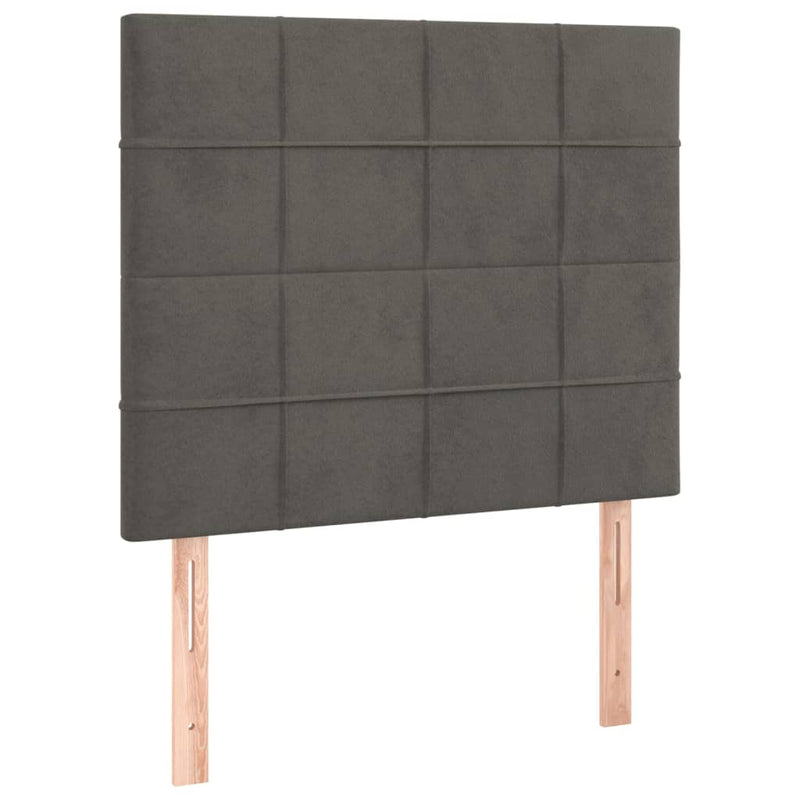 Headboard Dark Grey 80x5x118/128 cm Velvet